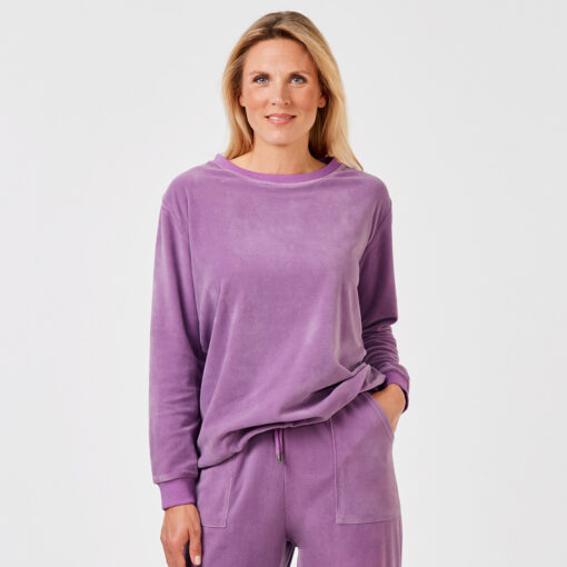 Samt-Pullover »Ruby«, flieder