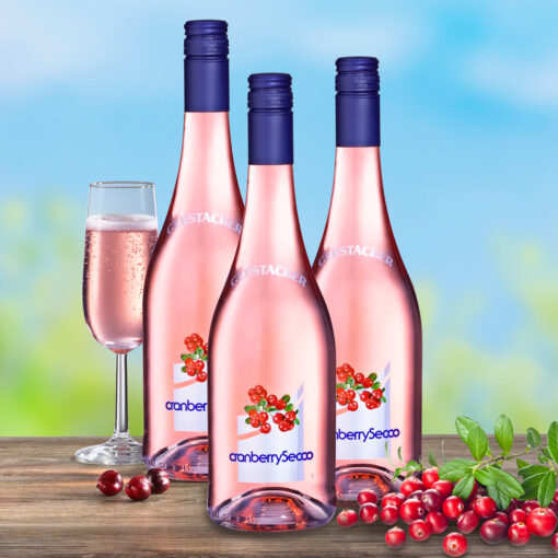 Cranberry-Secco, 3 Flaschen, 3 x 0,75 l