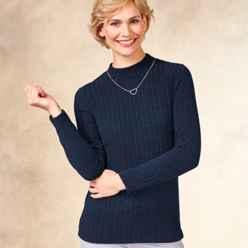 Rippenpullover »Edith«, marine