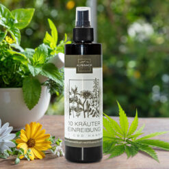 10 Kräuter-Einreibung mit CBD-Hanföl, 250 ml